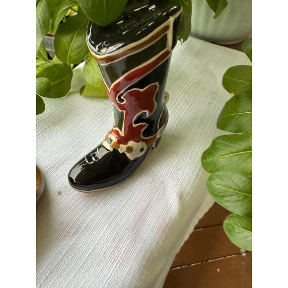 Cowboy Hat and Boot Salt & Pepper Shaker Set | Western Kitchen Décor - Picture 2 of 3